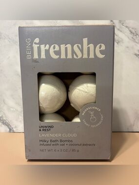Being Frenshe 6 Count Lavender Cloud Milky Bath Bombs.